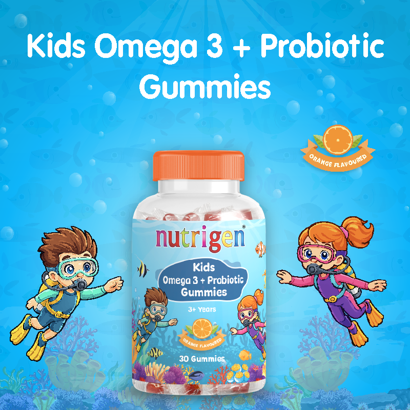 Nutrigen Kids Omega 3 and Probiotic Gummies