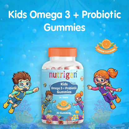 Nutrigen Kids Omega 3 and Probiotic Gummies
