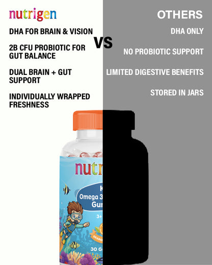 Nutrigen Kids Omega 3 and Probiotic Gummies